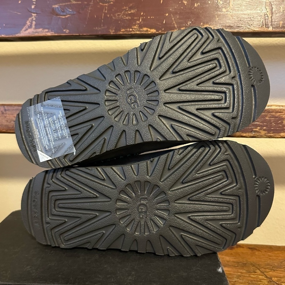 UGG Dark Gray Tasman Slippers Slip On Suede Mules - Picture 8 of 13